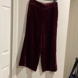 Madewell velvet wide leg pants